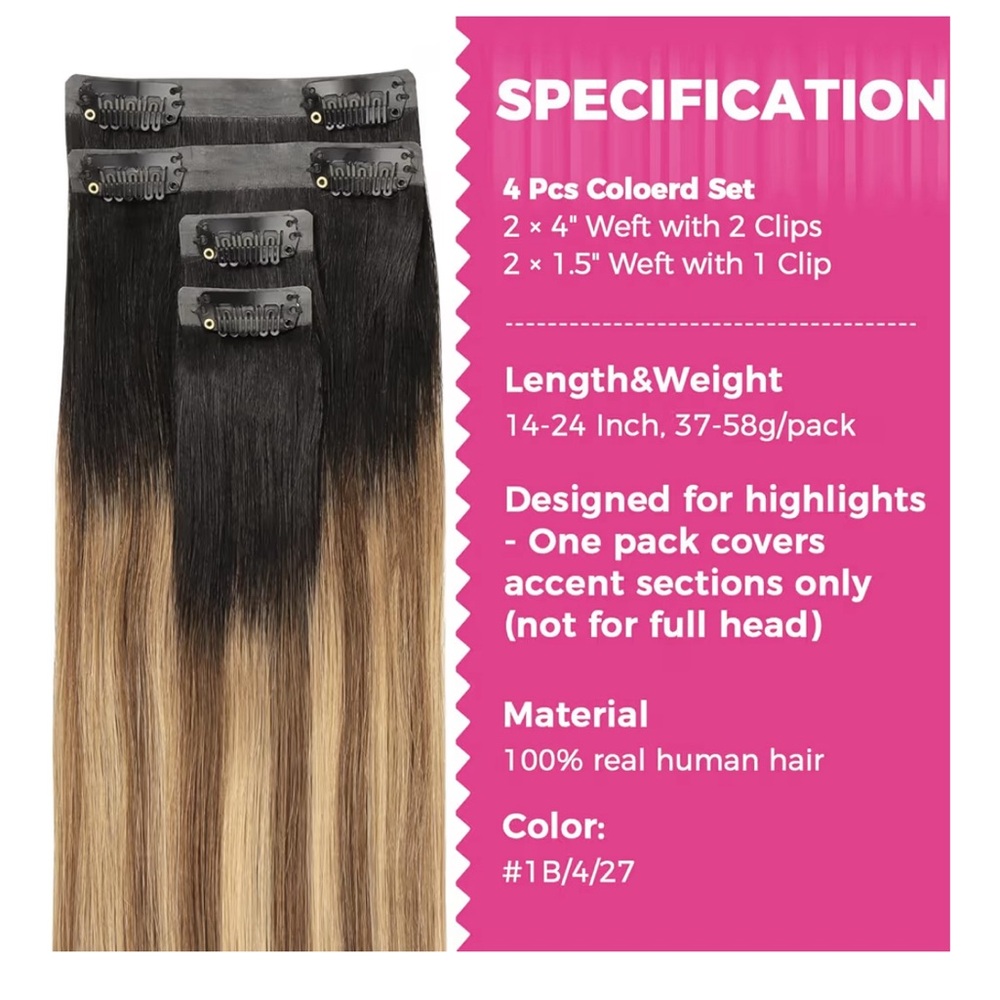 Ombre Brown Clip-In Hair Extensions